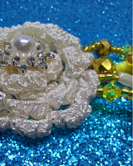 Háčkované  dizajnové náušnice "Dizajnéri snov"